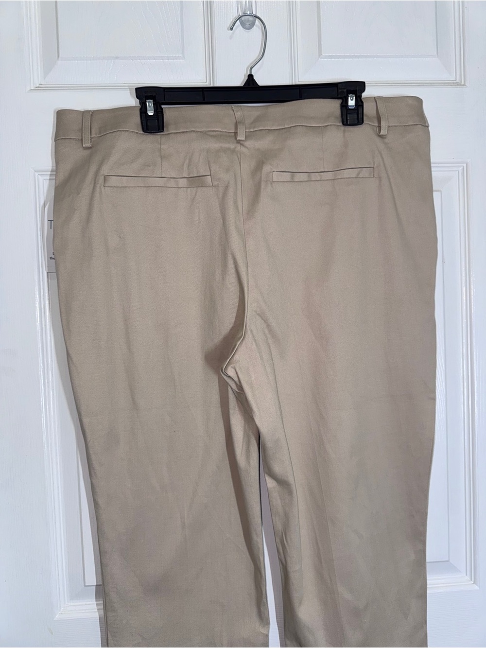 Time and Tru Beige Khaki Straight Leg Flat-Front Pants size 16 NWT - Picture 9 of 12